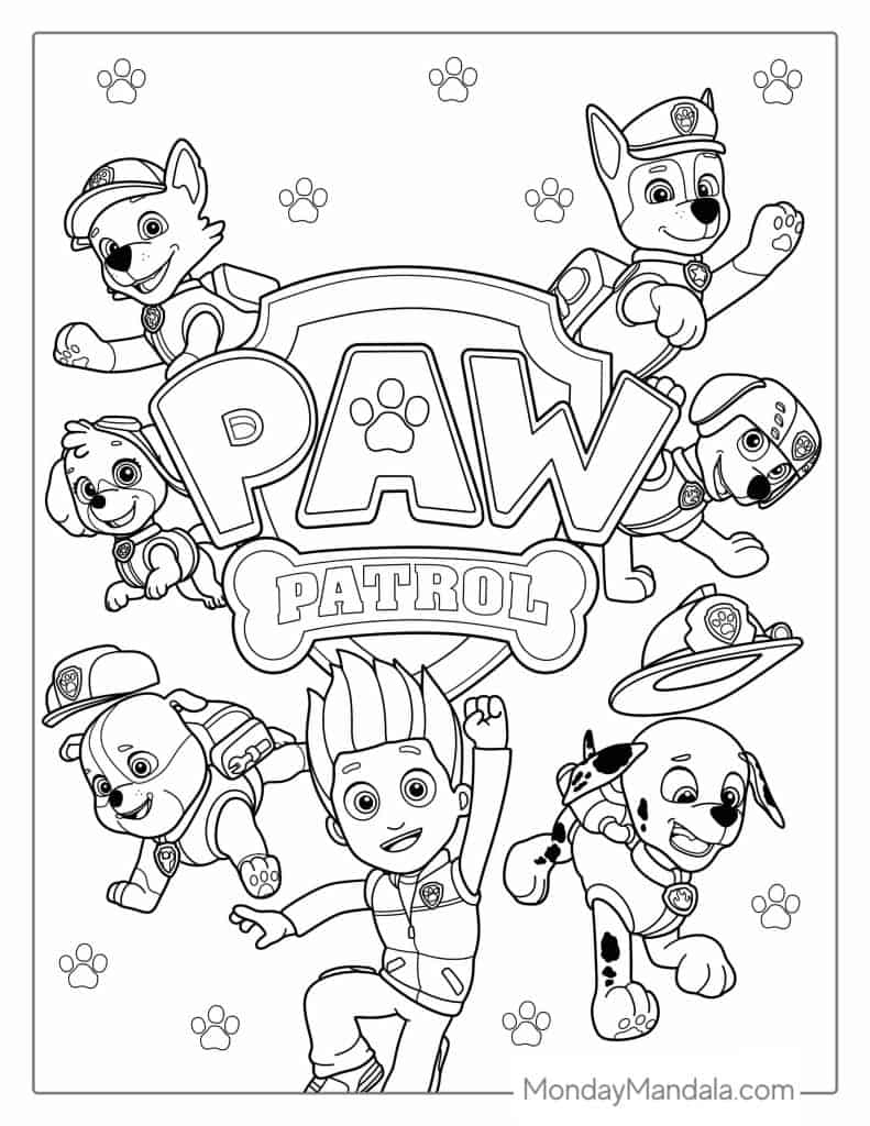 58 Paw Patrol Coloring Pages Free PDF Printables