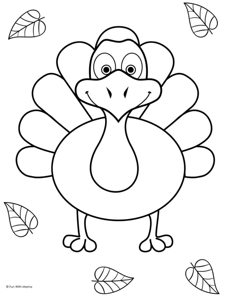 6 Free Turkey Coloring Pages Fun With Mama