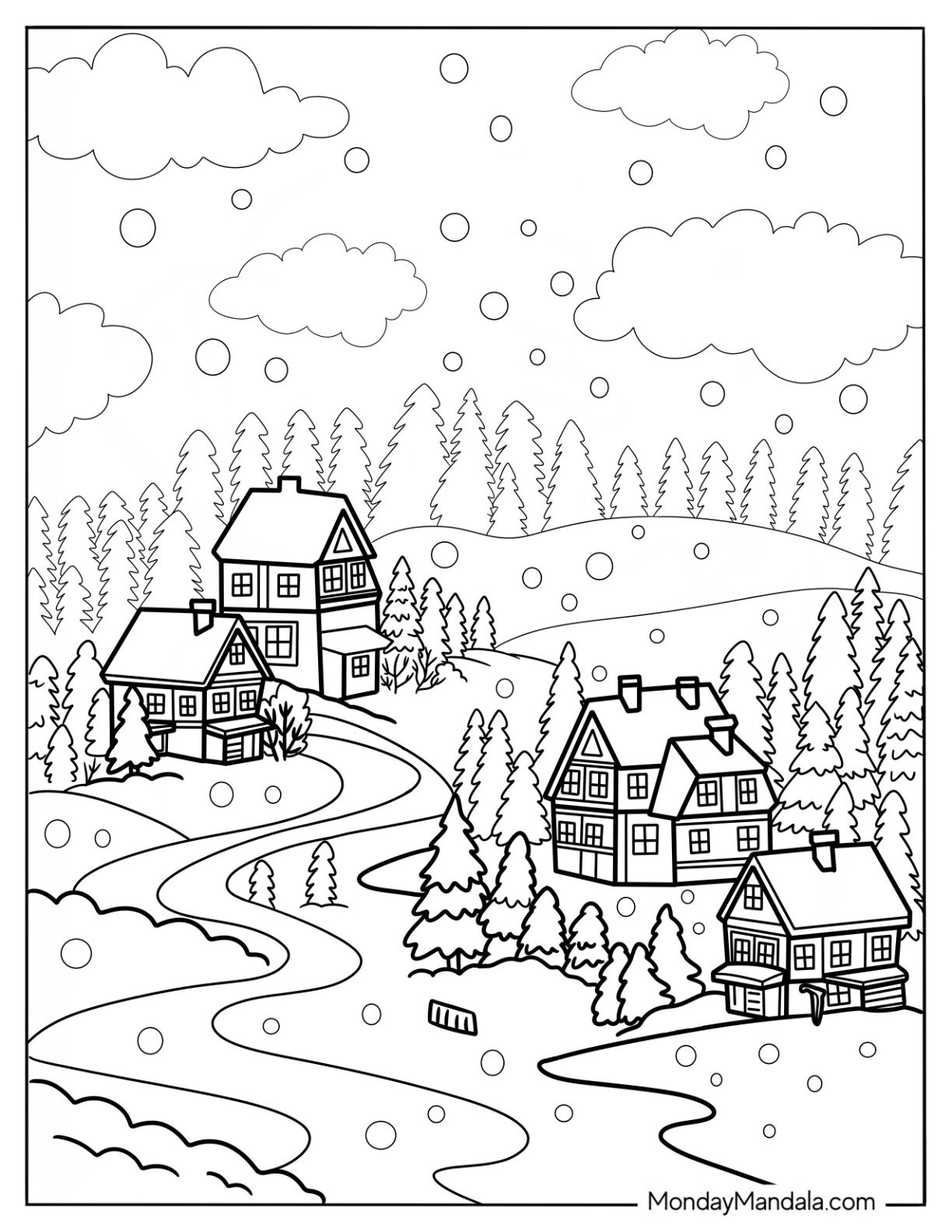 free winter coloring pages