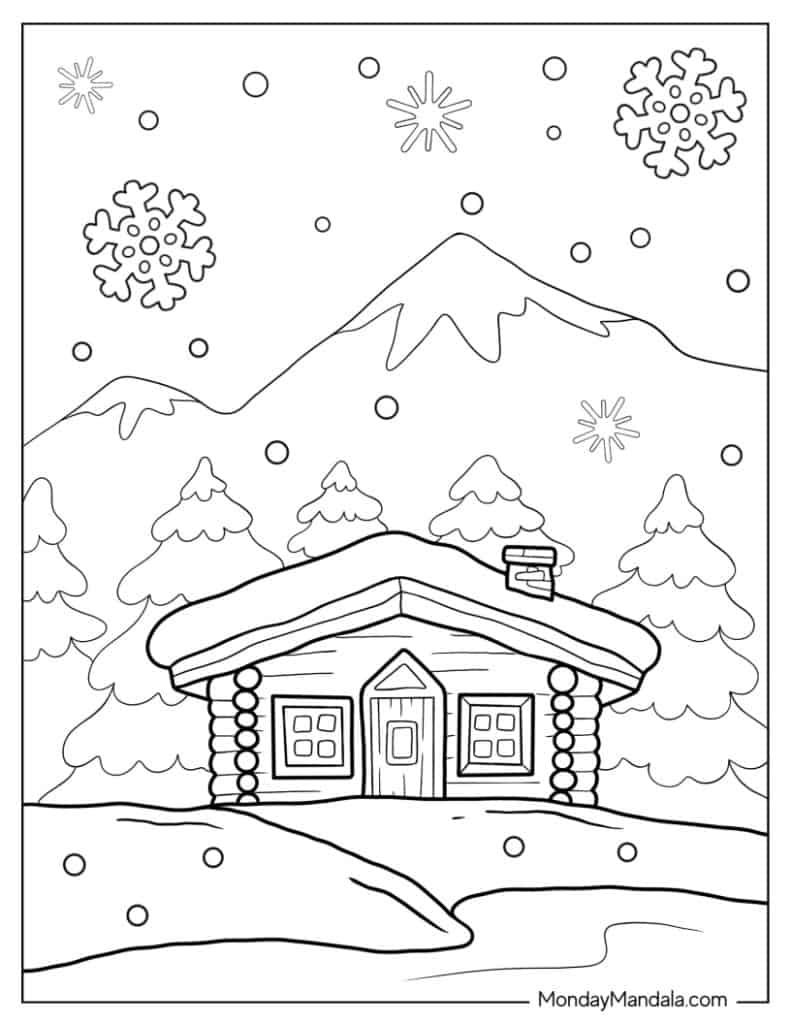 color mountain coloring pages