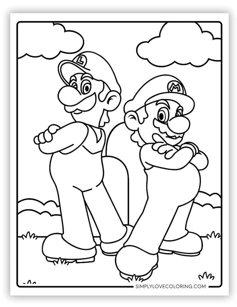 62 Mario Coloring Pages Free PDF Printables Simply Love Coloring