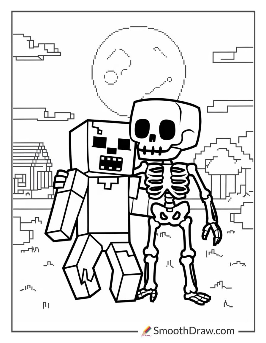 minecraft coloring pages free printable