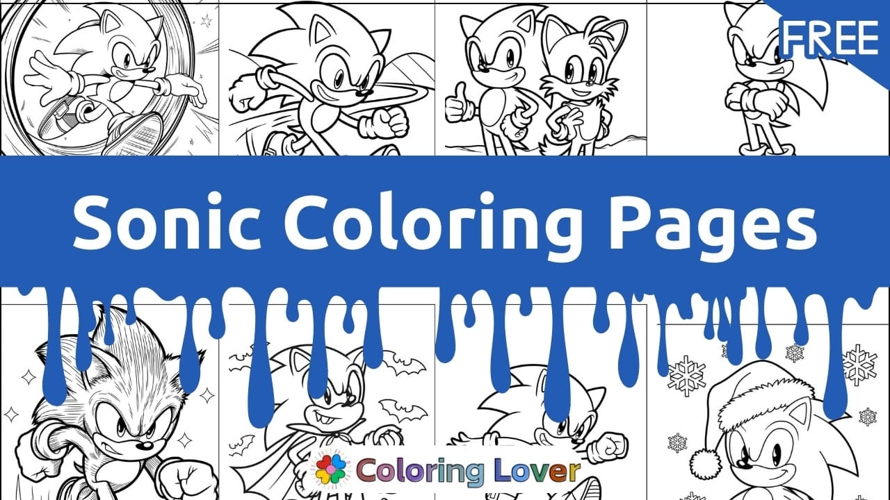 printable sonic coloring pages