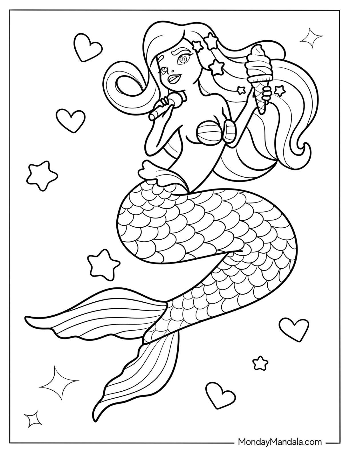 67 Mermaid Coloring Pages Free PDF Printables 