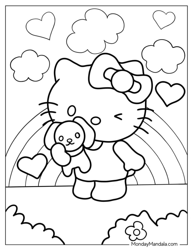 hello kitty printable coloring sheets