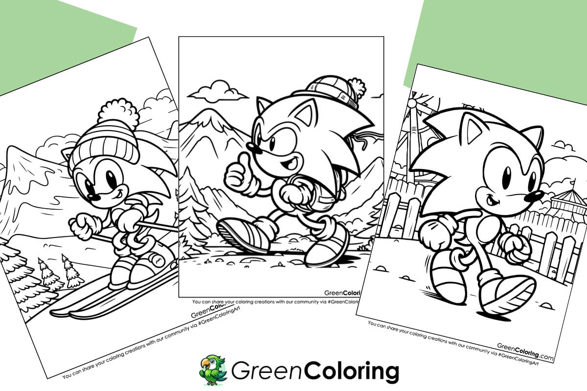 sonic free printable coloring pages