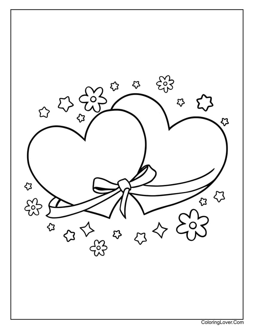 heart coloring pages printable