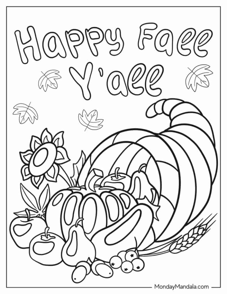 thanksgiving printable coloring pages