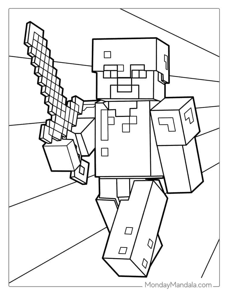 88 Minecraft Coloring Pages Free PDF Printables
