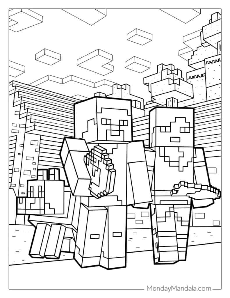 88 Minecraft Coloring Pages Free PDF Printables 
