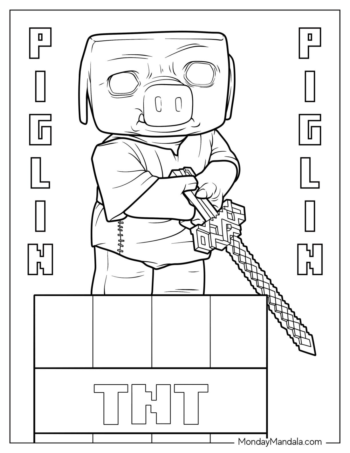 free minecraft coloring printables