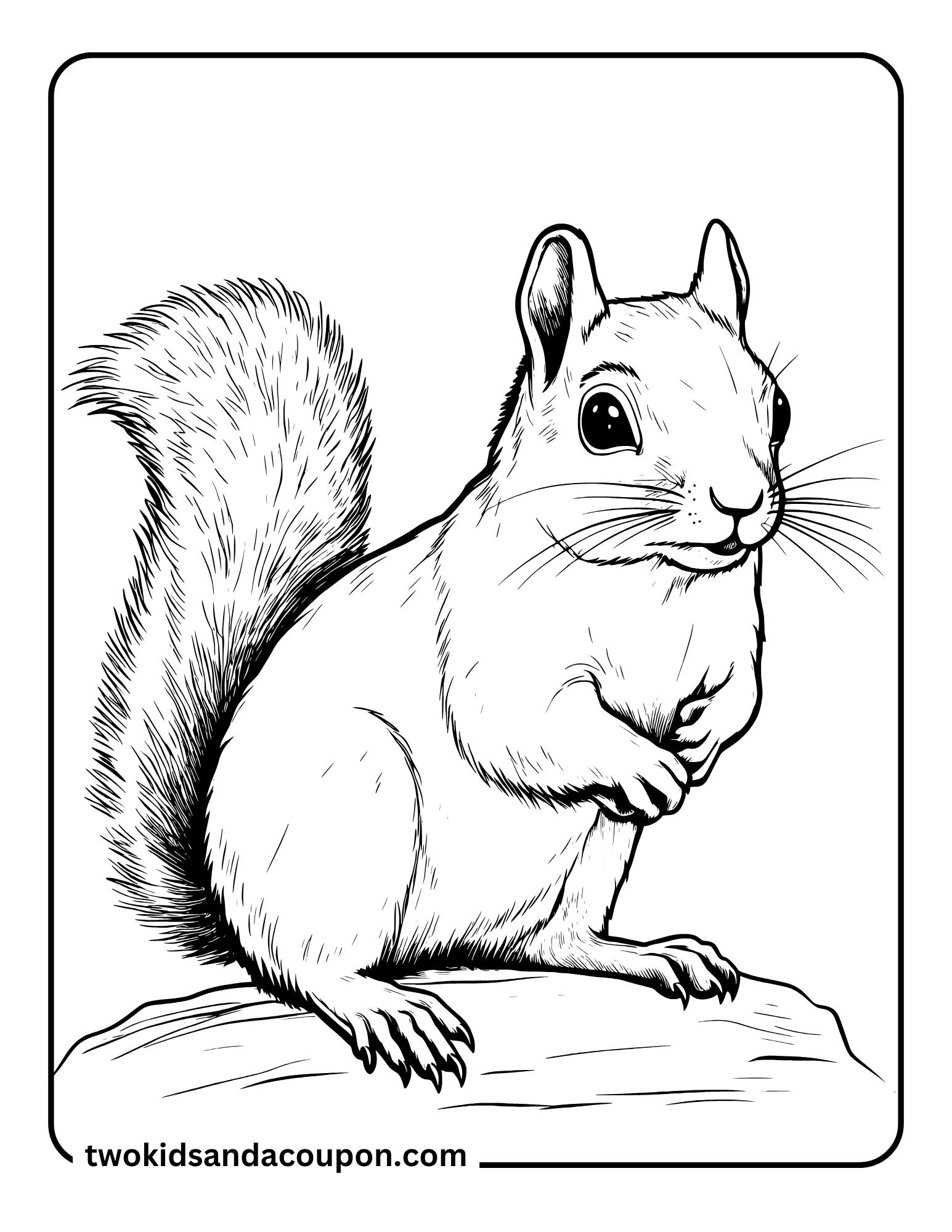 coloring pages of a squirrel