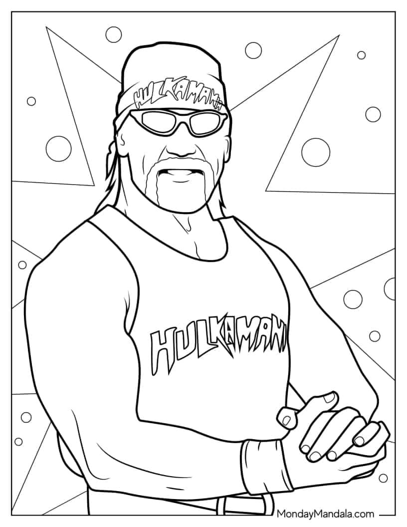 wwe wrestlers coloring pages
