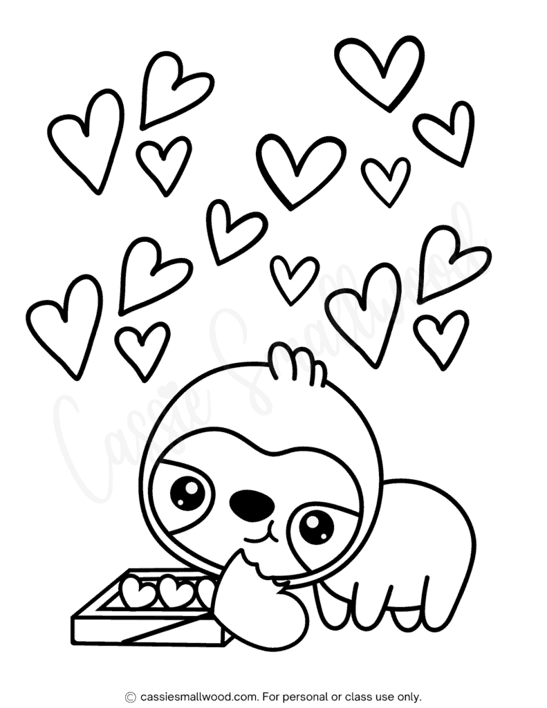 ADORABLE Heart Coloring Pages Cassie Smallwood