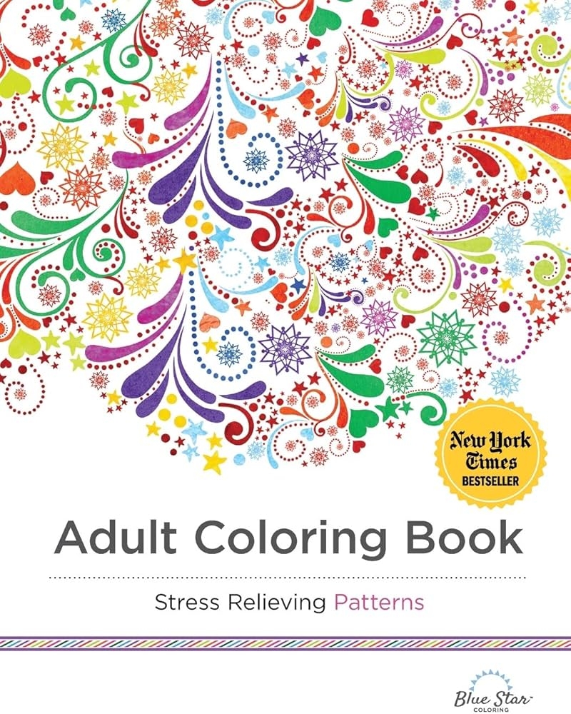 Adult Coloring Book Stress Relieving Patterns Blue Star Coloring Adult Coloring Books Team 9781941325124 Amazon Books