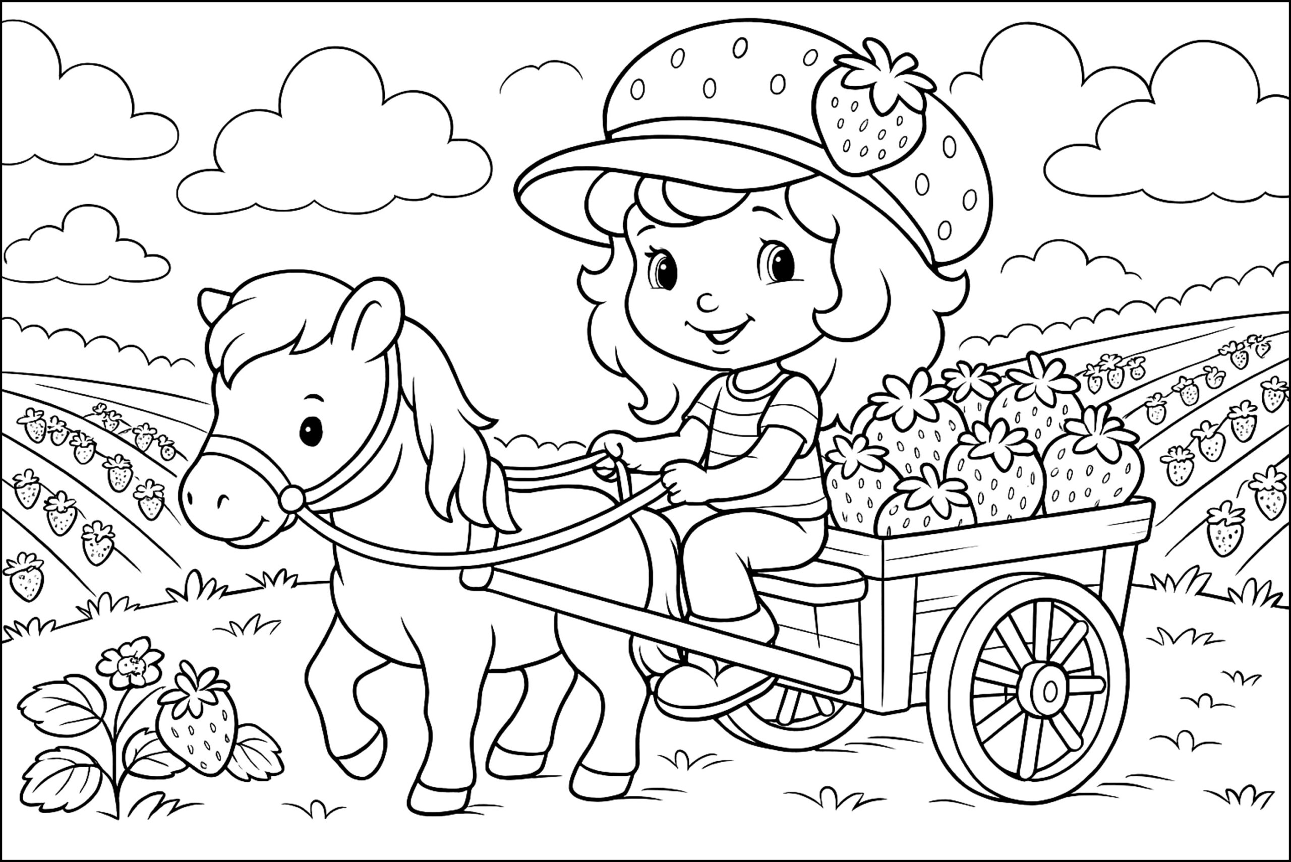 strawberry shortcake coloring page