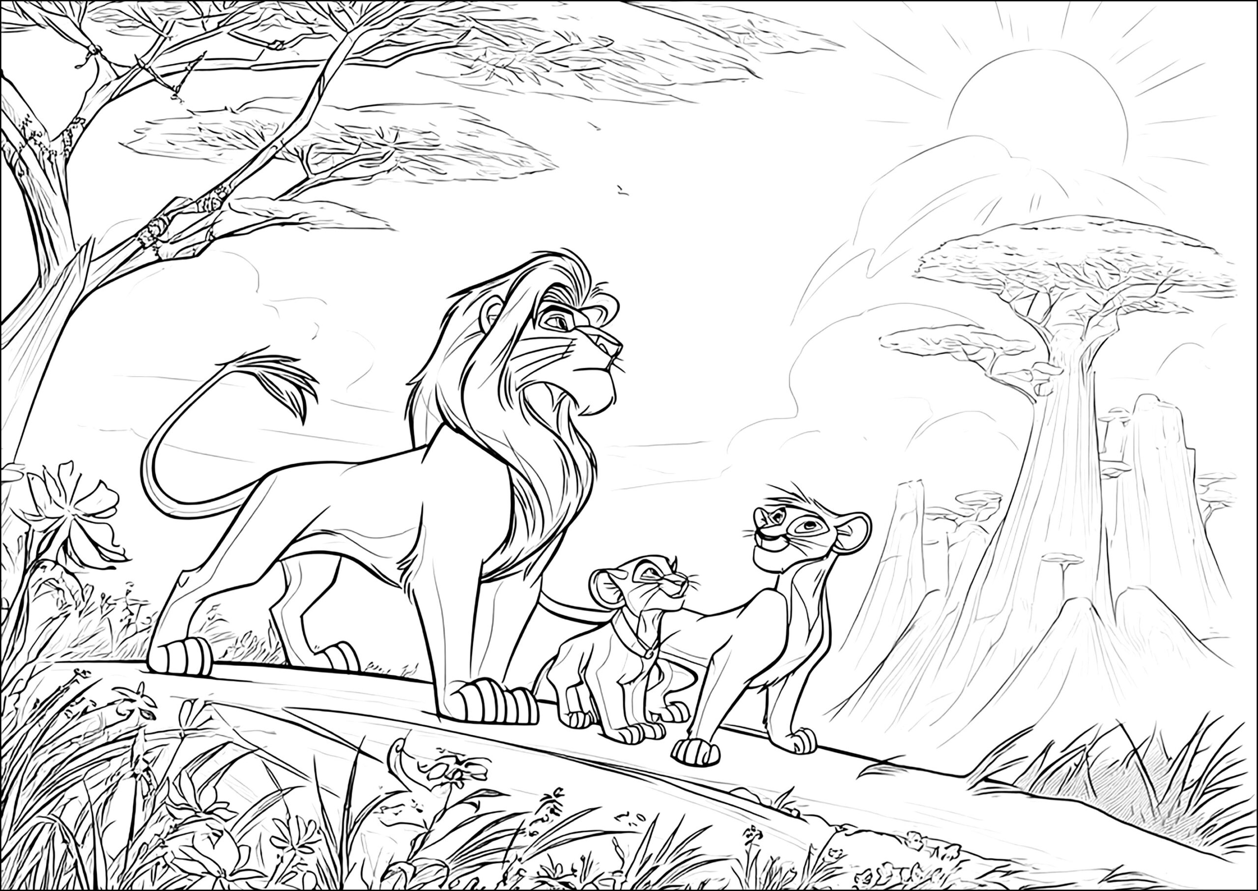 Adventure Under The African Sun The Lion Guard Coloring Pages