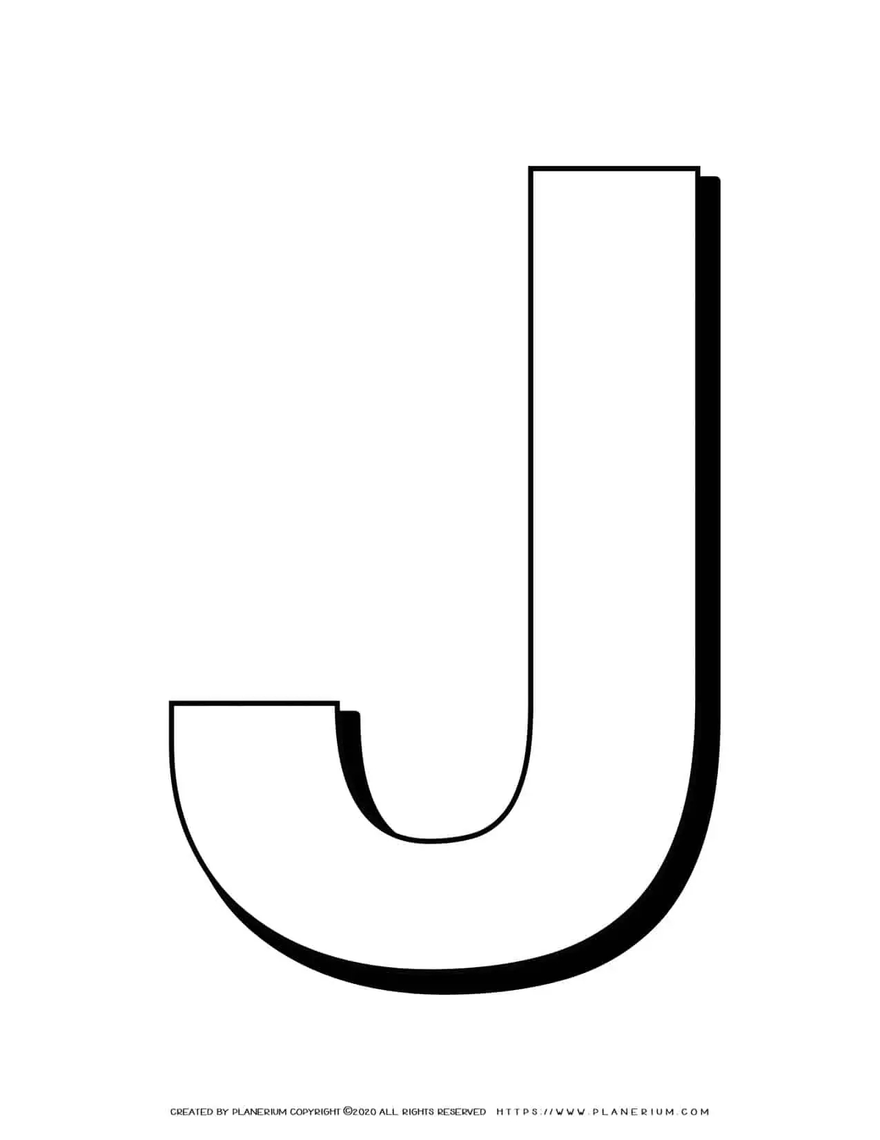 letter j coloring sheet