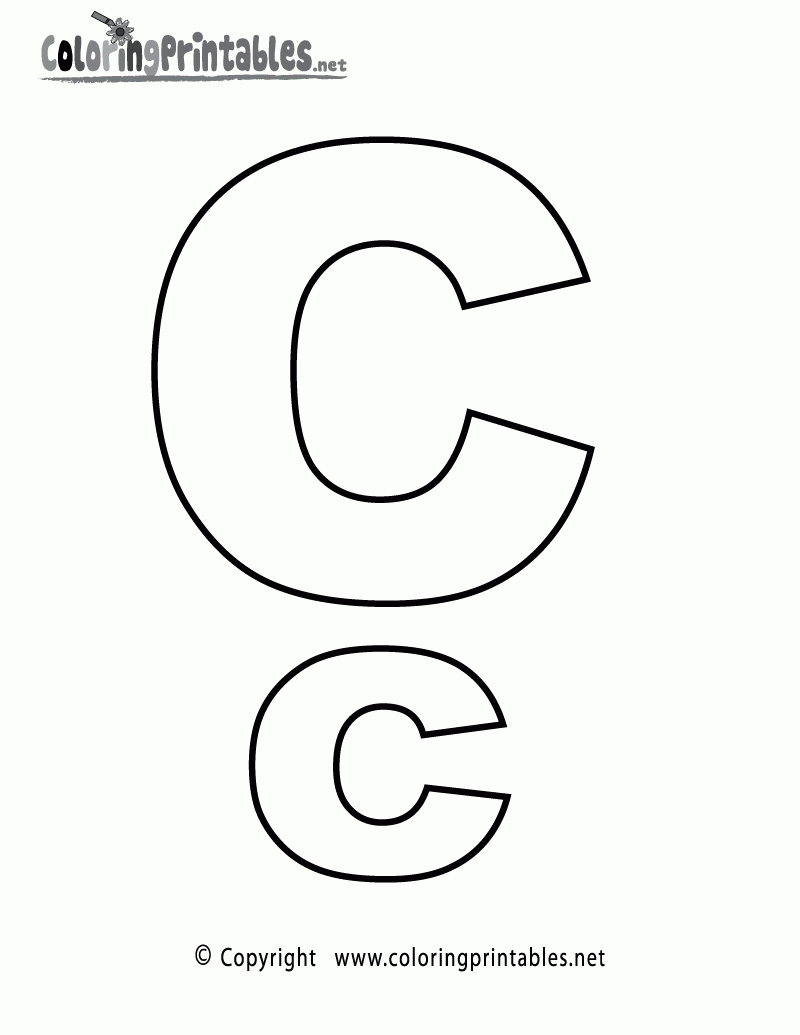 letter c coloring sheet