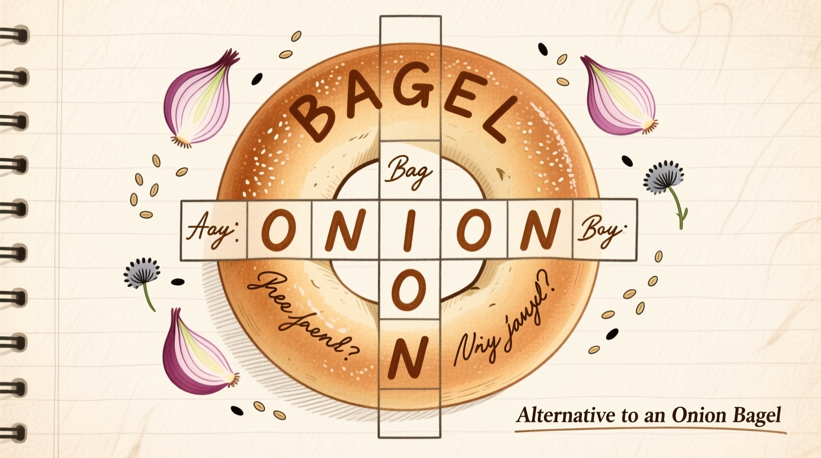 Alternative To An Onion Bagel Crossword Answer Sesame