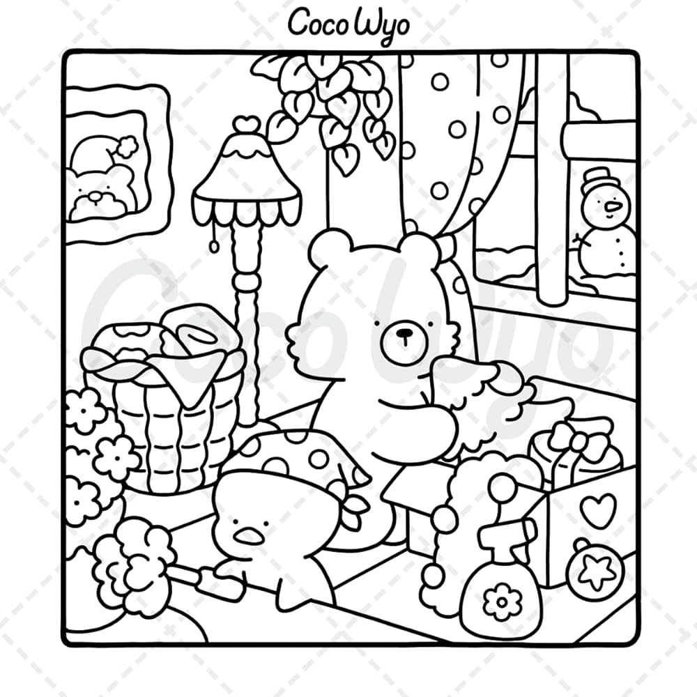 Amazon Comfy Days Coloring Book For Adults And Teens Featuring Super Cute Animal Characters In Cozy Hygge Moments For Relaxation Cozy Spaces Coloring 9798332619991 Wyo Coco Books