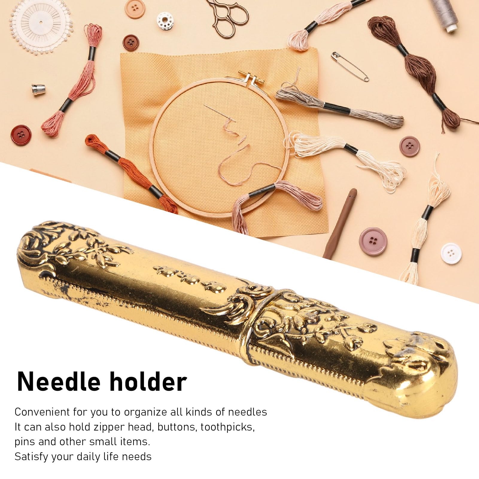 Amazon Fockety Needle Case Portable Vintage Sewing Needle Holder Sewing Storage Case Embroidery Needle Case Needle Storage Sewing Supplies For Storage Cross Stitch Leather Darning Needles