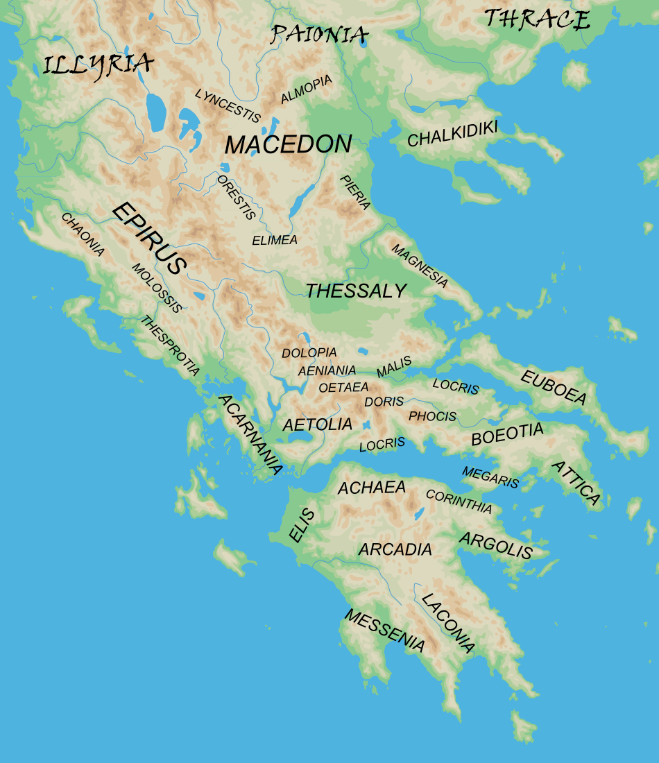 Ancient Greek North Of Thessaly Map Showing The Major Regions Mainland Greece And Adjacent Ancient Greek North Of Thessaly Map Showing The Major Regions Mainland Greece And Adjacent