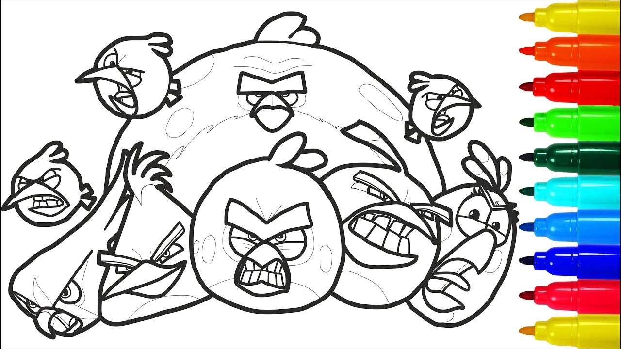angry birds coloring pages