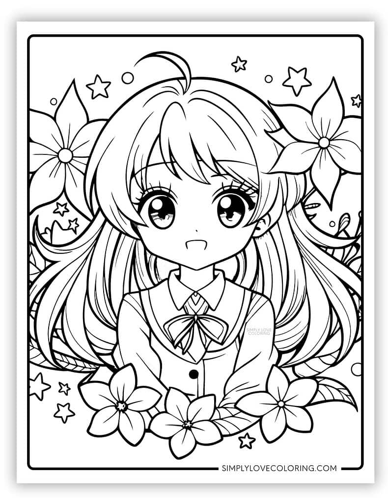 anime printable coloring pages