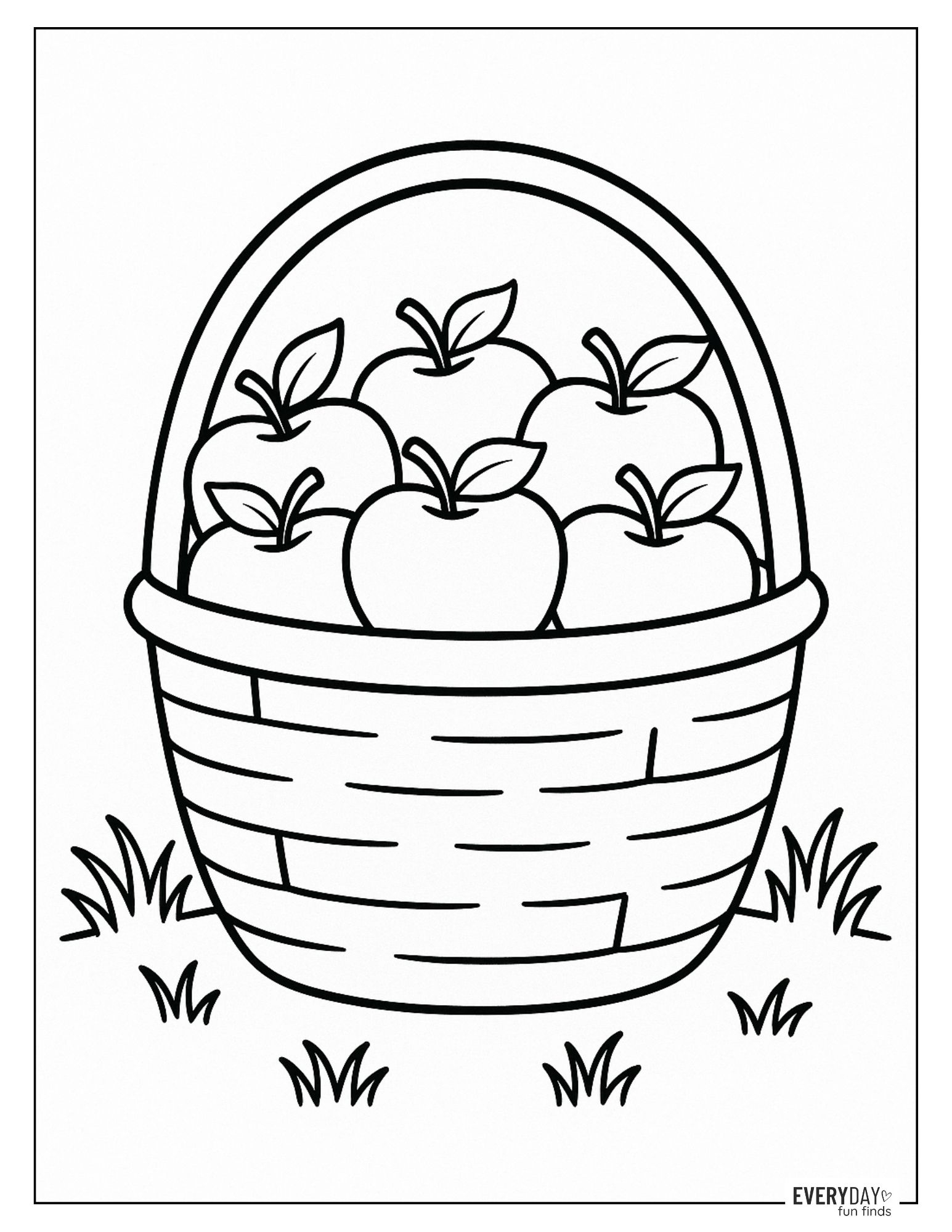 coloring pages with apples