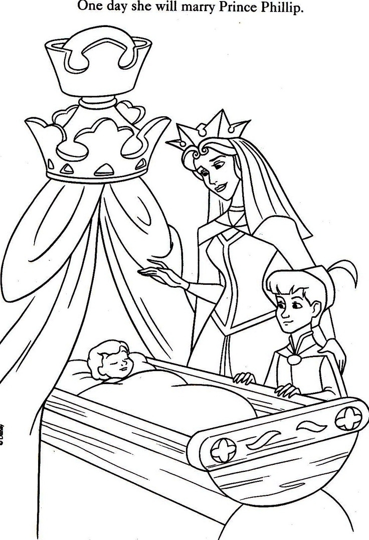 sleeping beauty coloring page