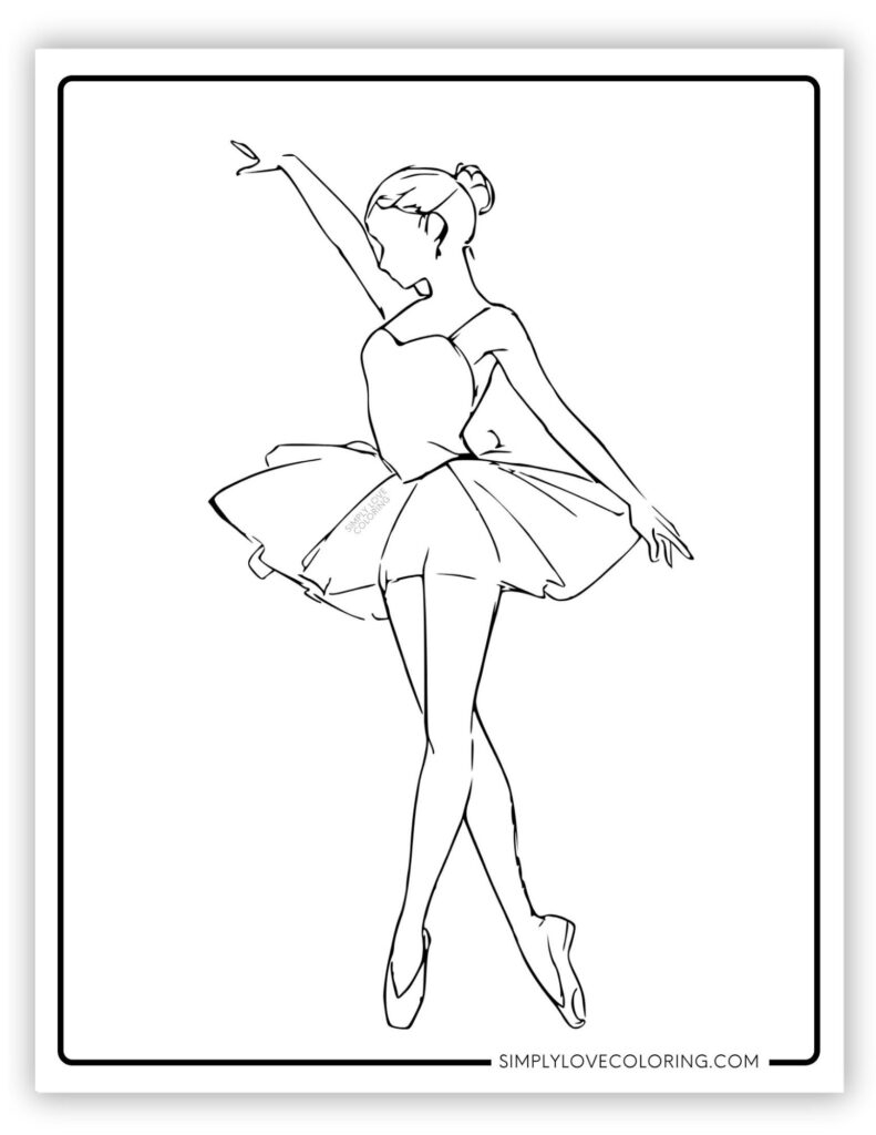 coloring pages ballet dancer