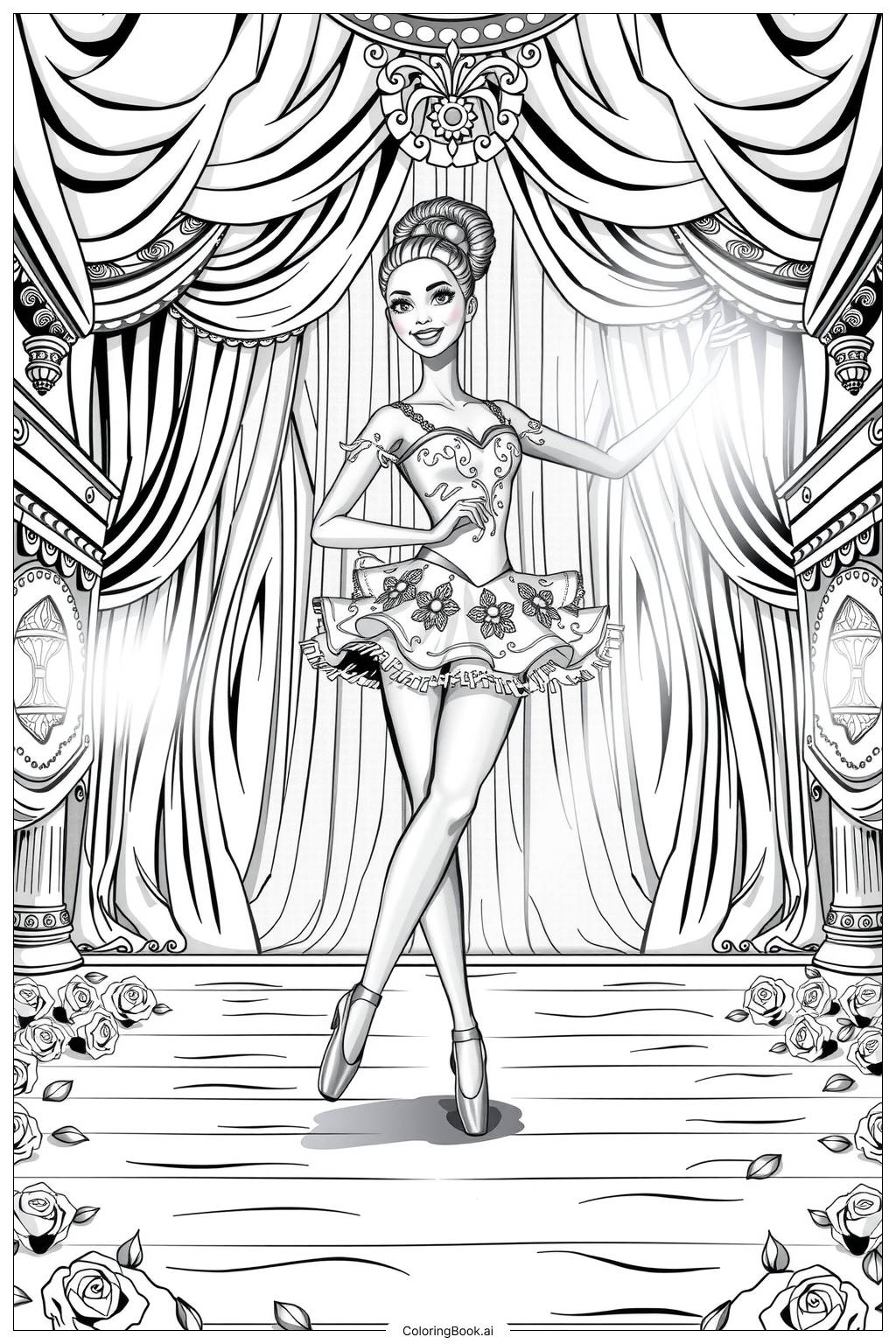 ballerina printable coloring pages