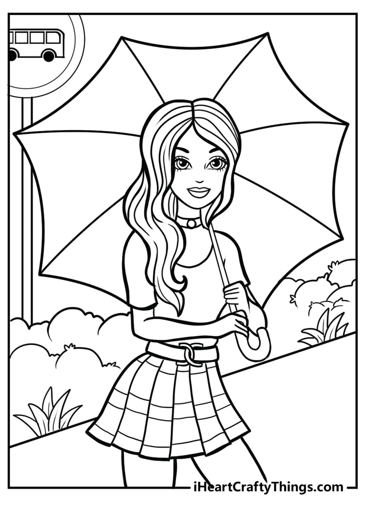 printable barbie coloring sheets