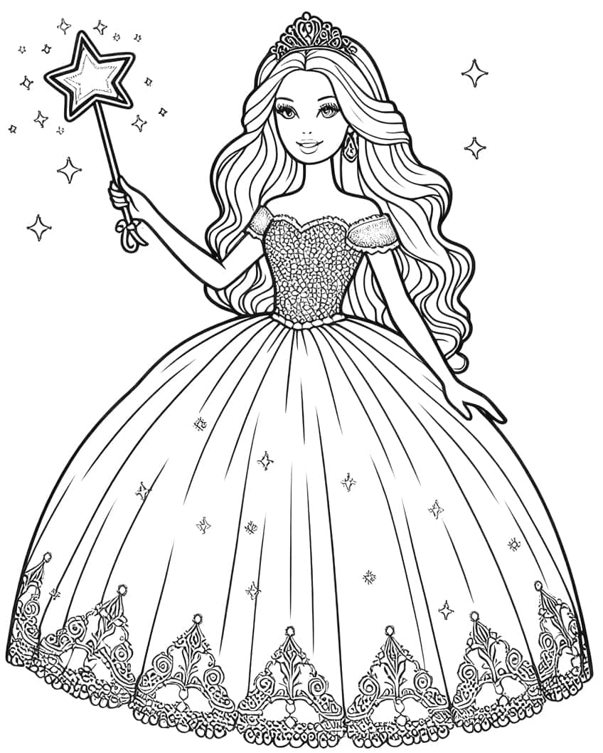Barbie Coloring Pages 45 Cute Coloring Sheets