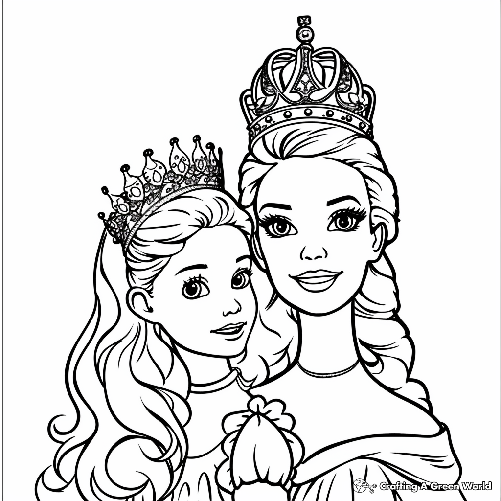 printing barbie coloring pages