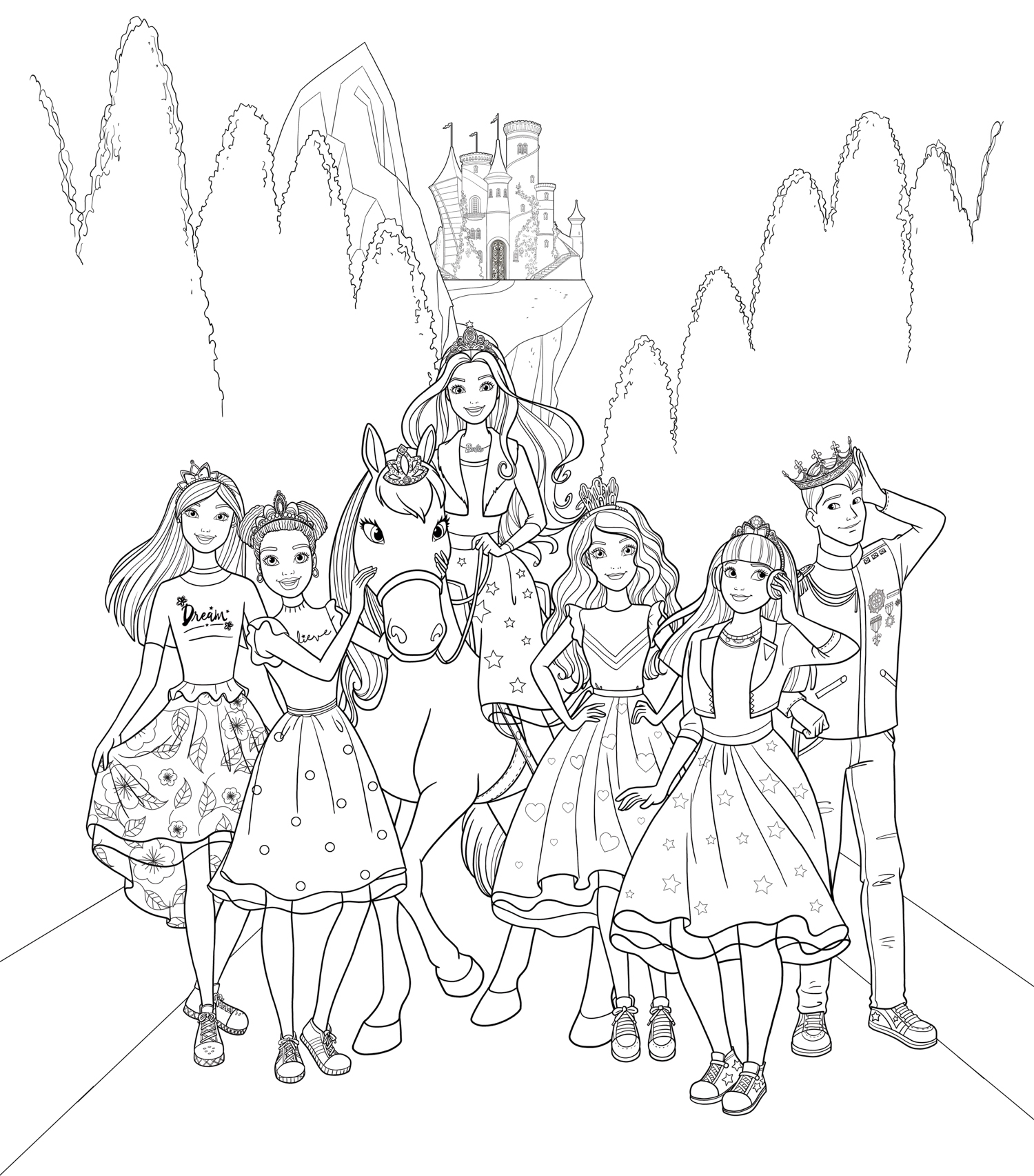 coloring pages of barbies