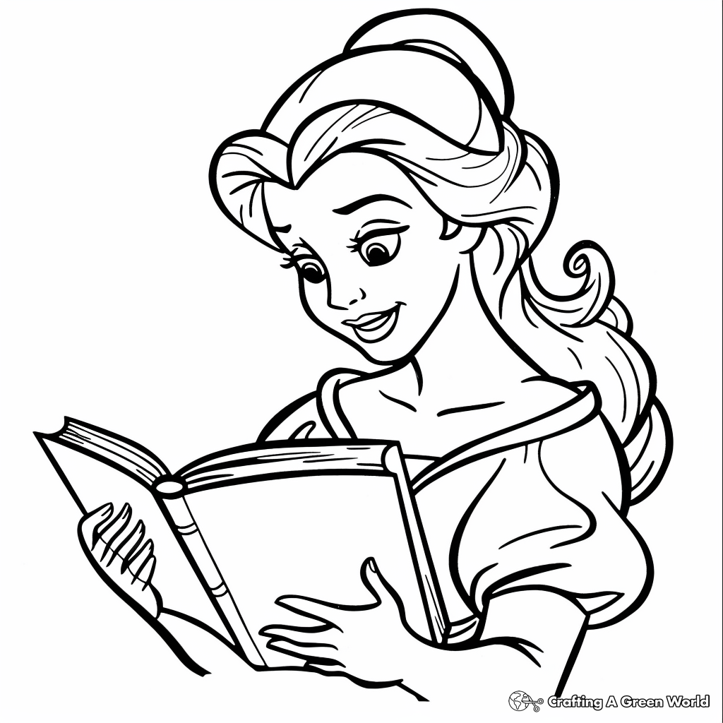 coloring pictures of belle