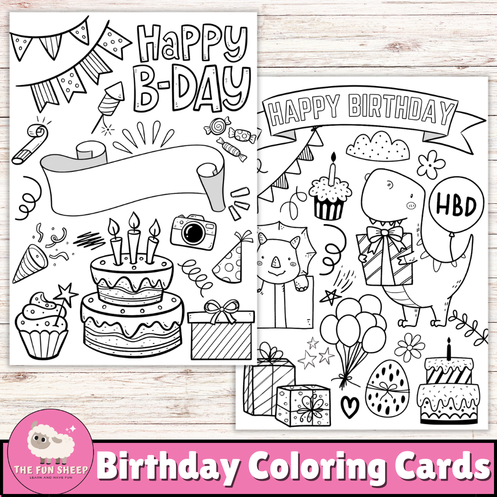 Birthday Coloring Cards Printable Happy Birthday Card DIY Birthday Arts Project Made By Teachers