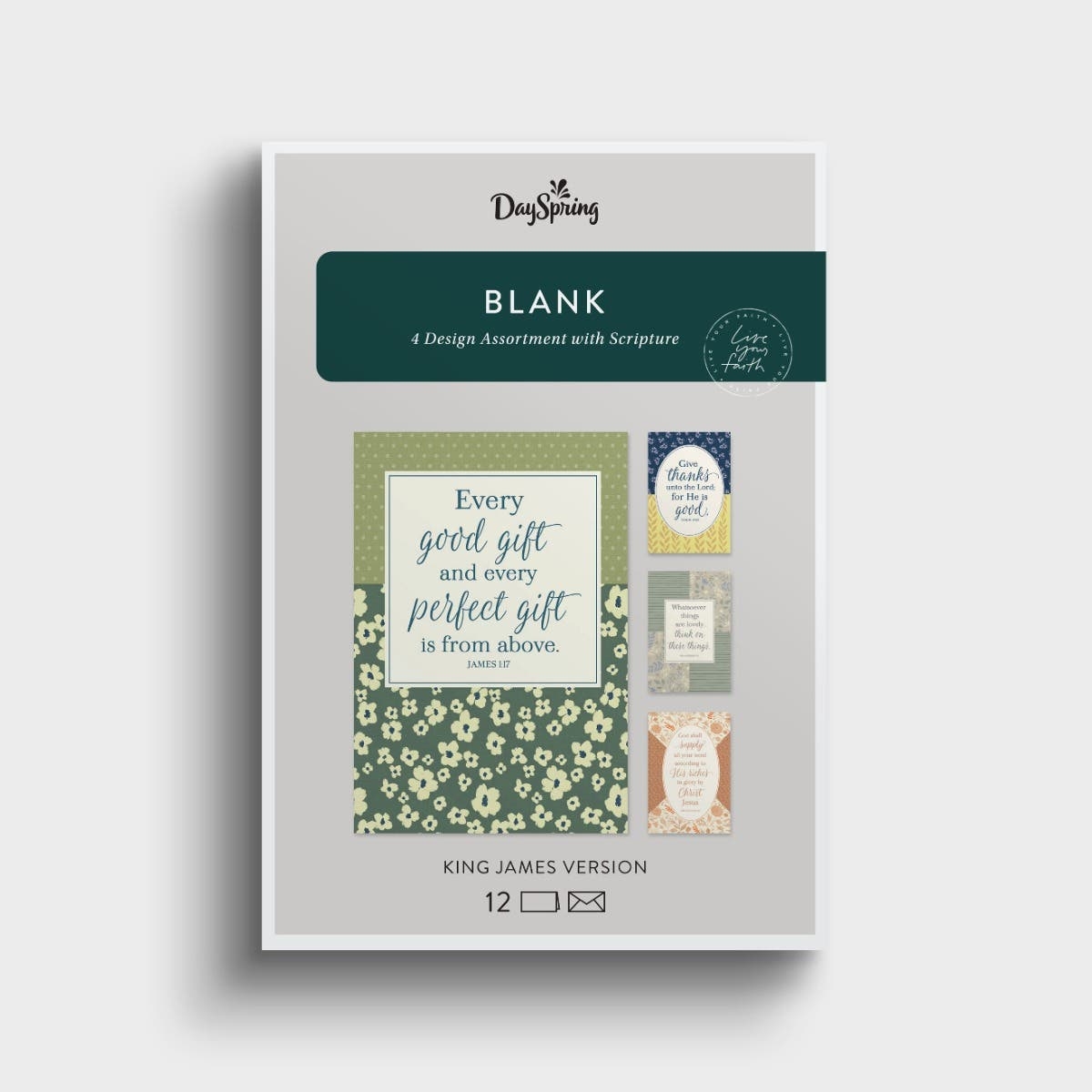 Blank Every Good Gift 12 Boxed Cards KJV