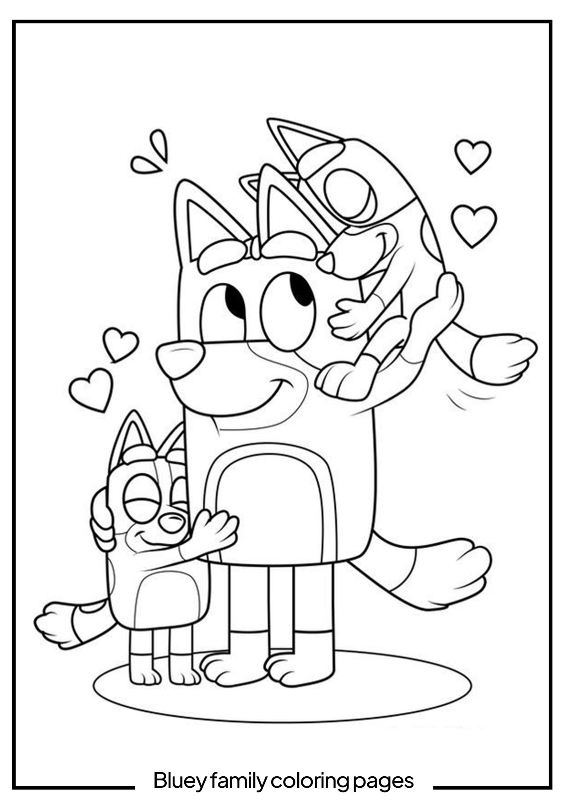 Bluey Family Coloring Pages 20 Free PDF Printables 