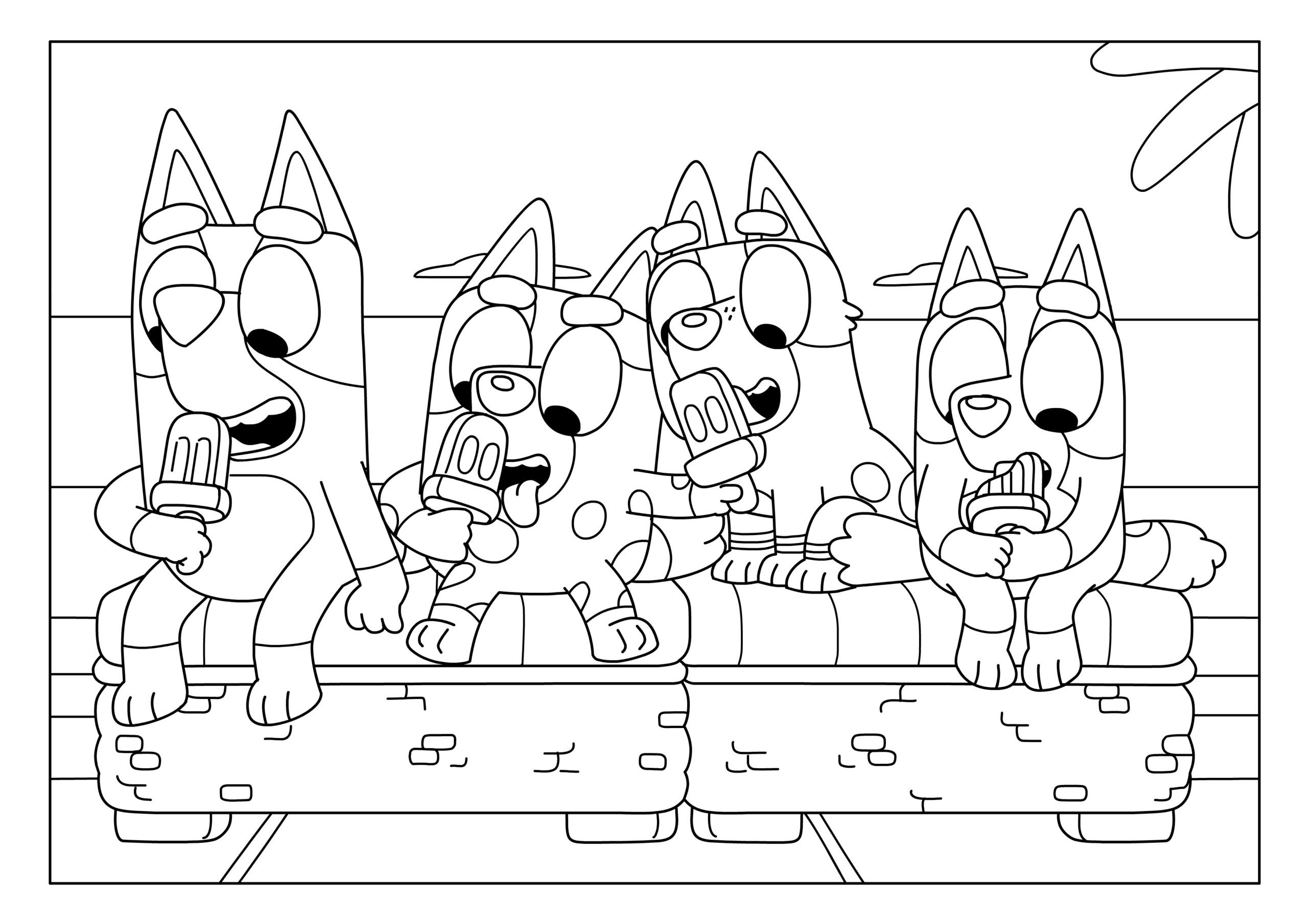 printable bluey coloring pages