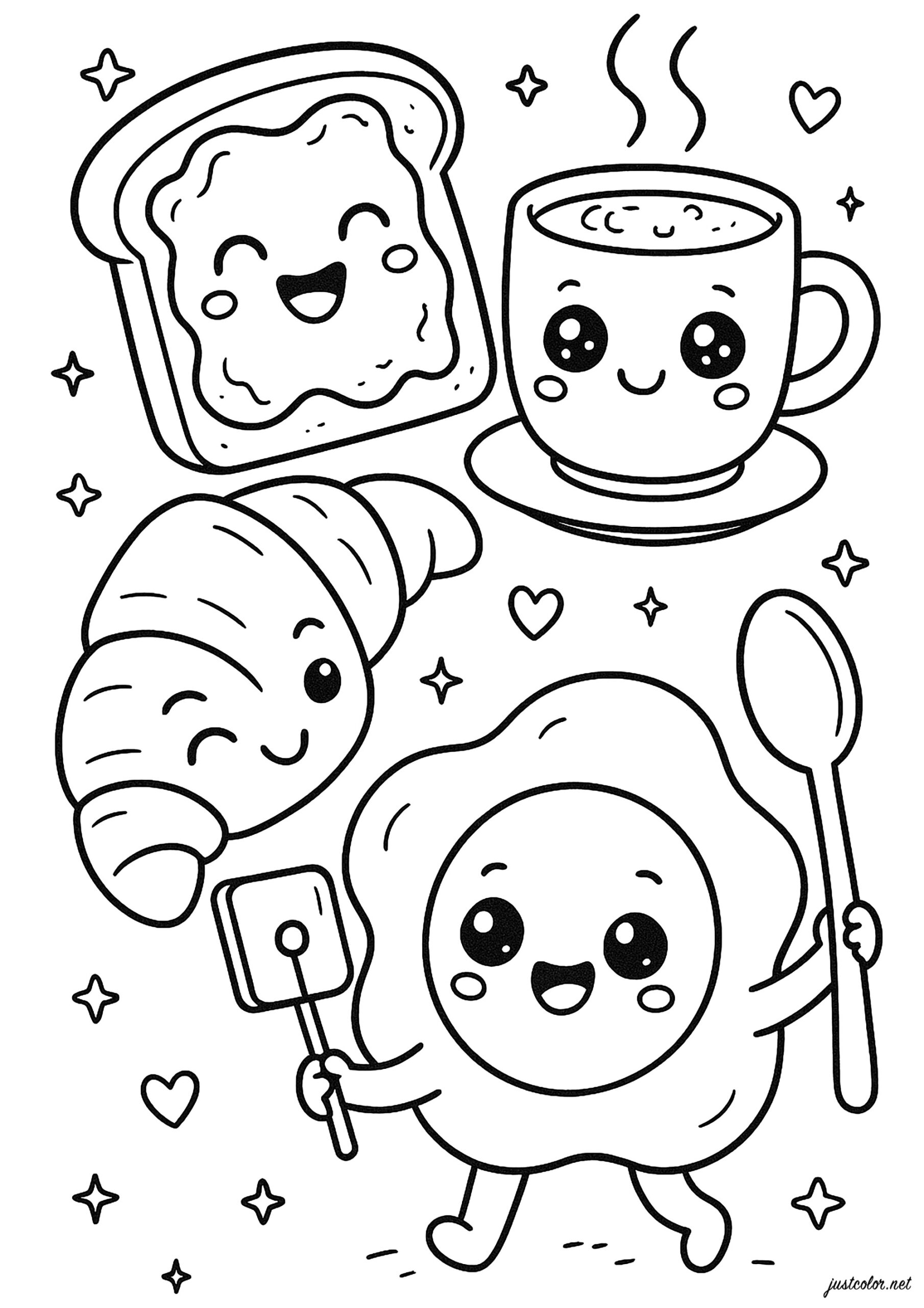 kawaii coloring pages printable