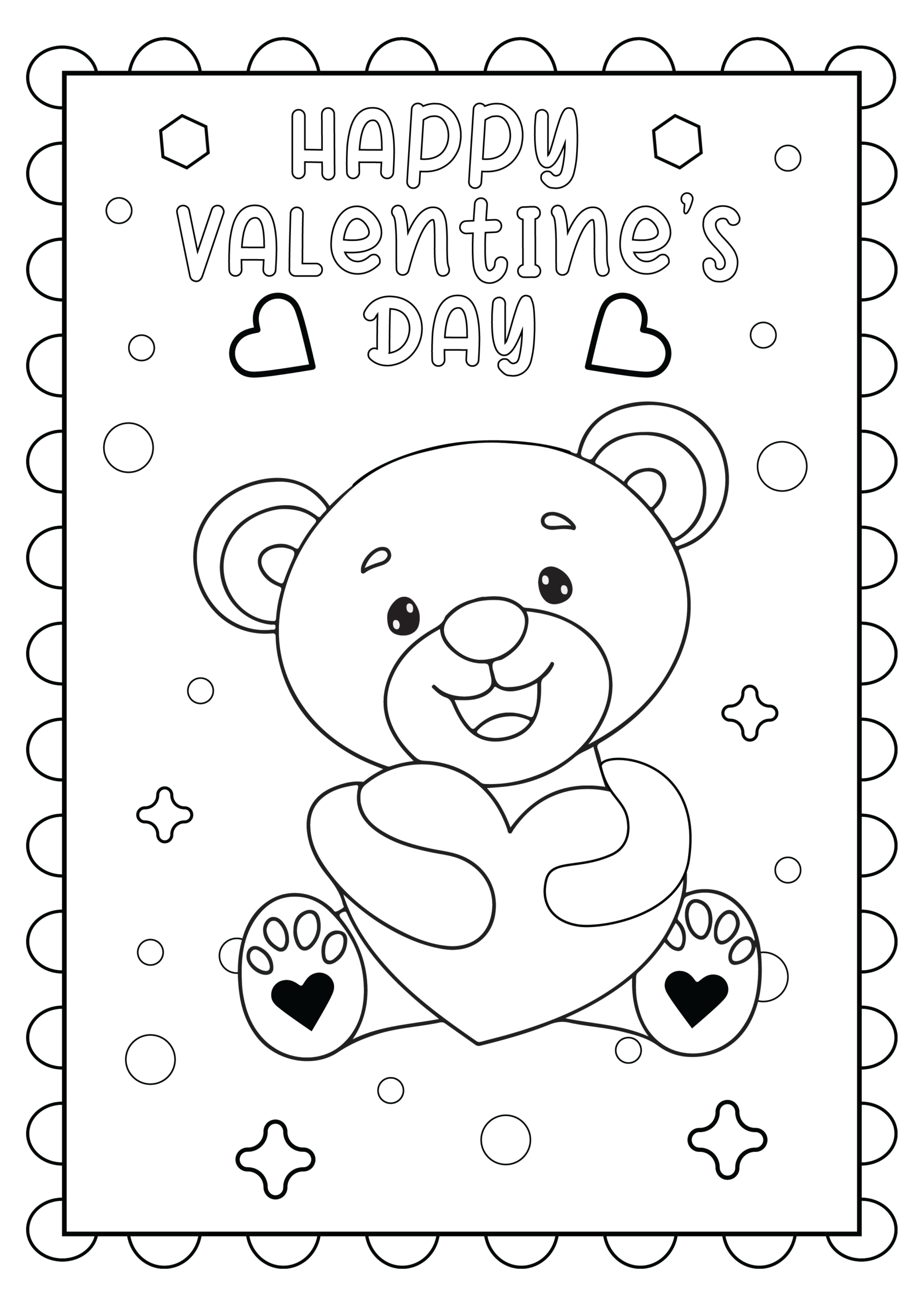 valentine day coloring pages