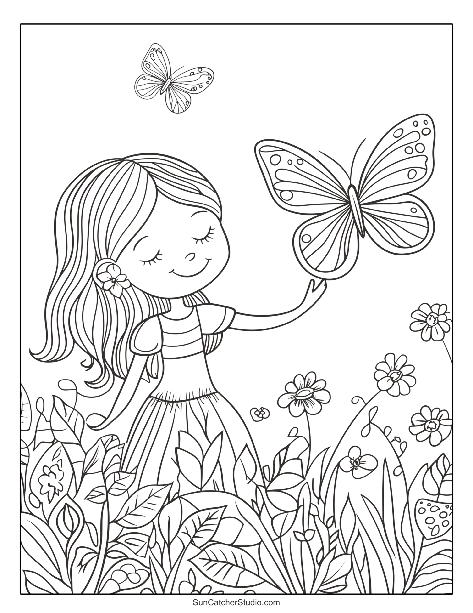 free butterfly coloring sheets