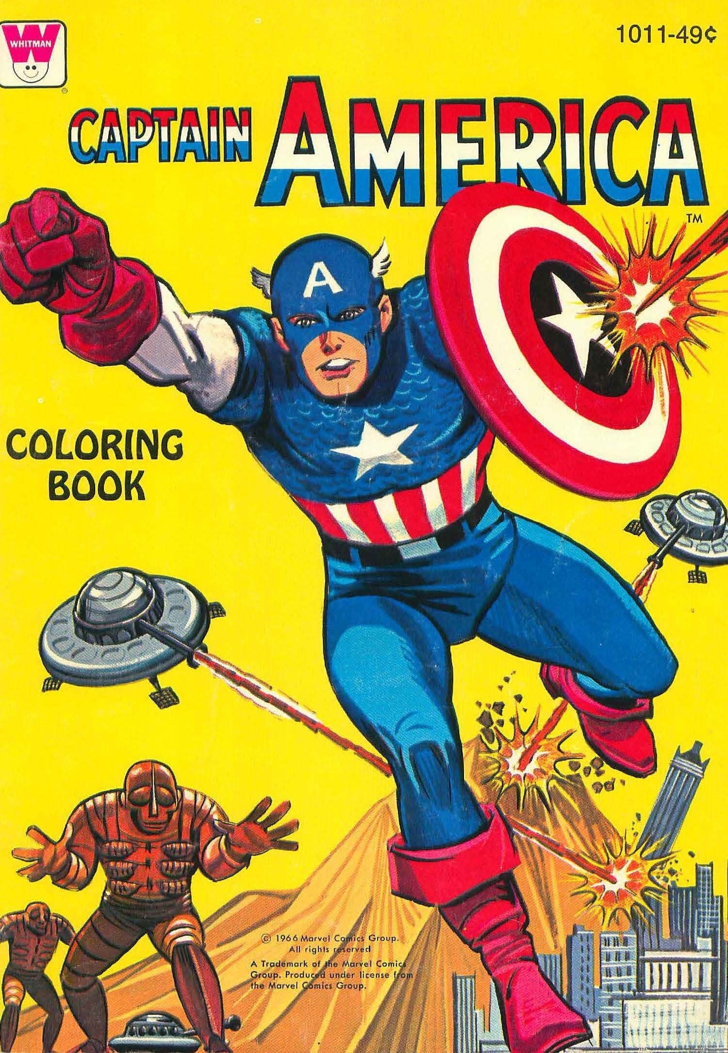 Captain America Coloring Book 1966 PDF DIGIFILE Etsy