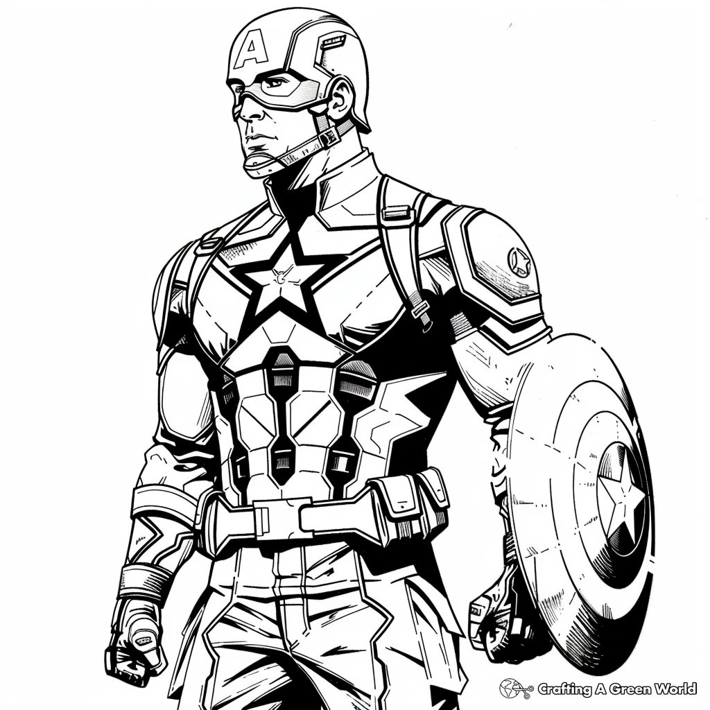 Captain America Coloring Pages Free Printable 