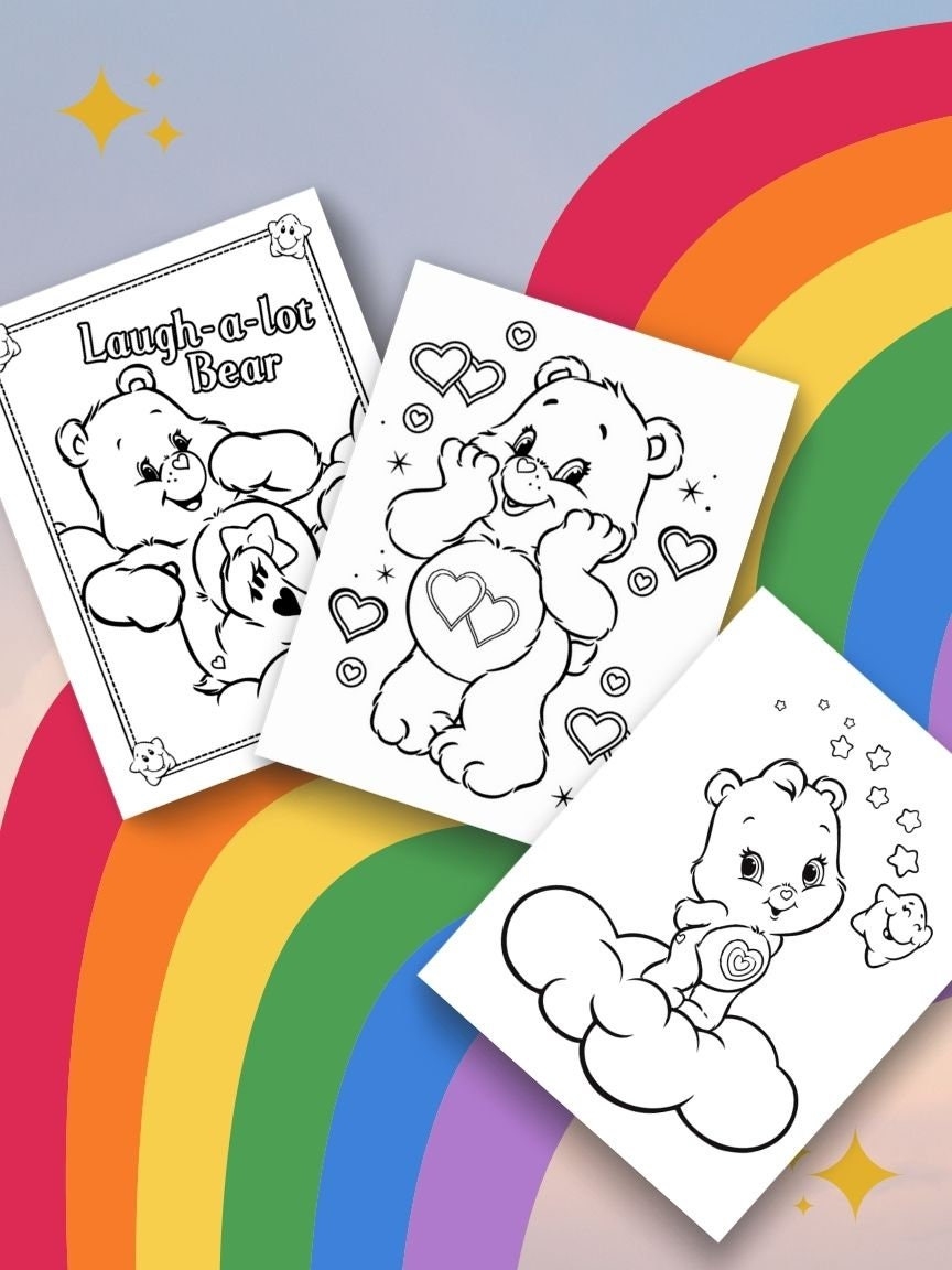 Care Bear Coloring Pages Etsy