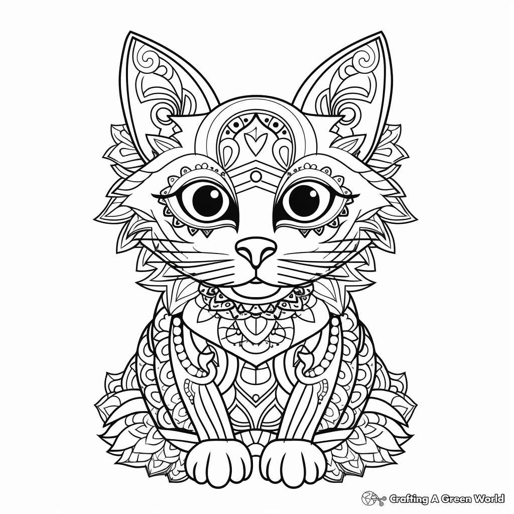 Cat Book Coloring Pages Free Printable 