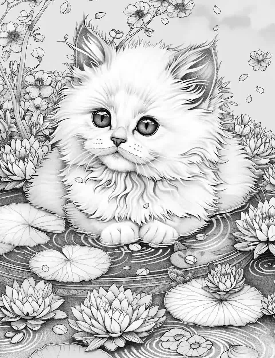 printable cat coloring pages